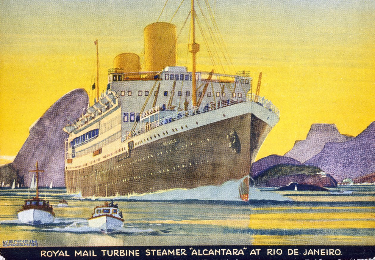 Pohlednice zobrazující Royal Mail Turbine Steamer 