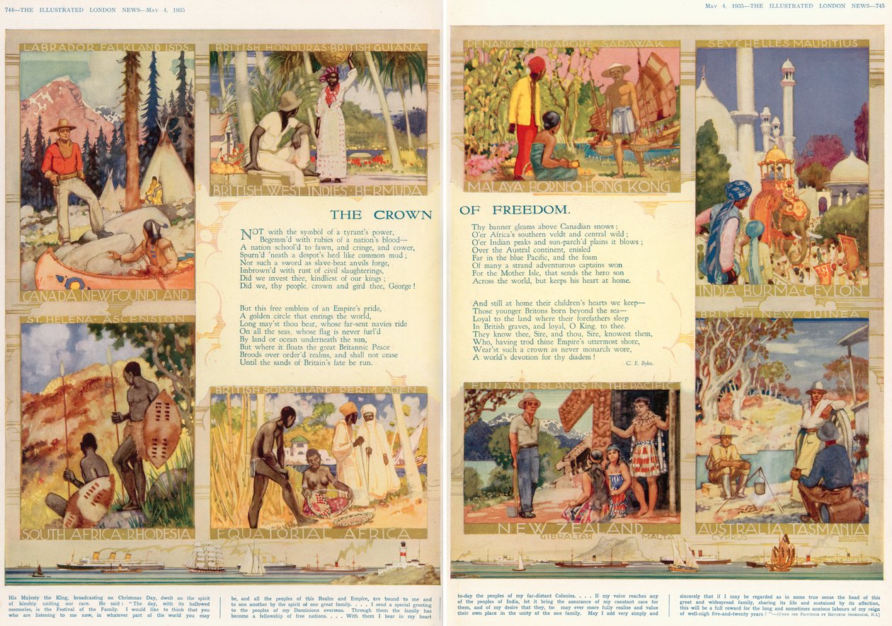The Crown of Freedom, z „The Illustrated London News“, 4. května 1935 od Kenneth Shoesmith