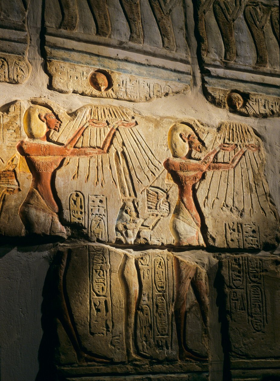 Achnaton; Amenhotep IV, Talatatovy bloky, 2003 (foto) od Kenneth Garrett