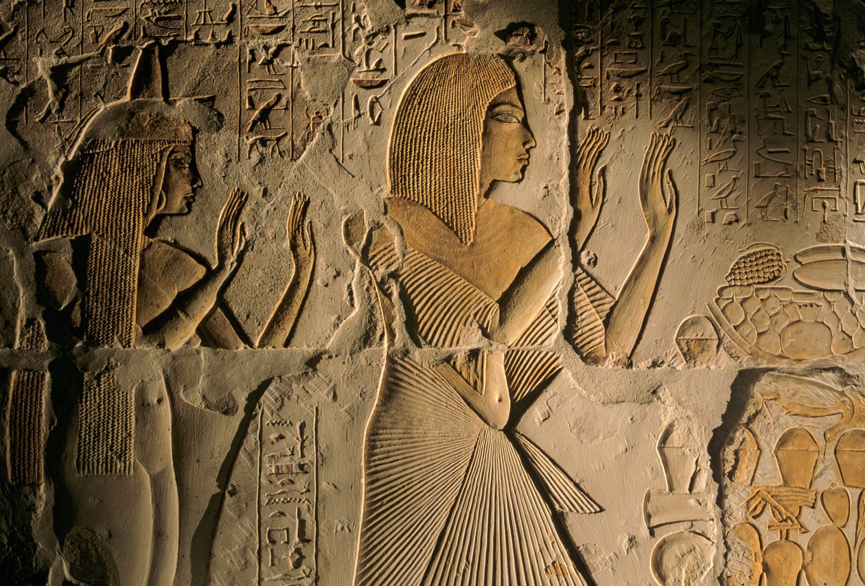 Egypt; Amarna; mm6741; Archeologie; 18. dynastie;Hrobka Mayů, Sakkara, Sakkára, Nová říše, 2001 (foto) od Kenneth Garrett