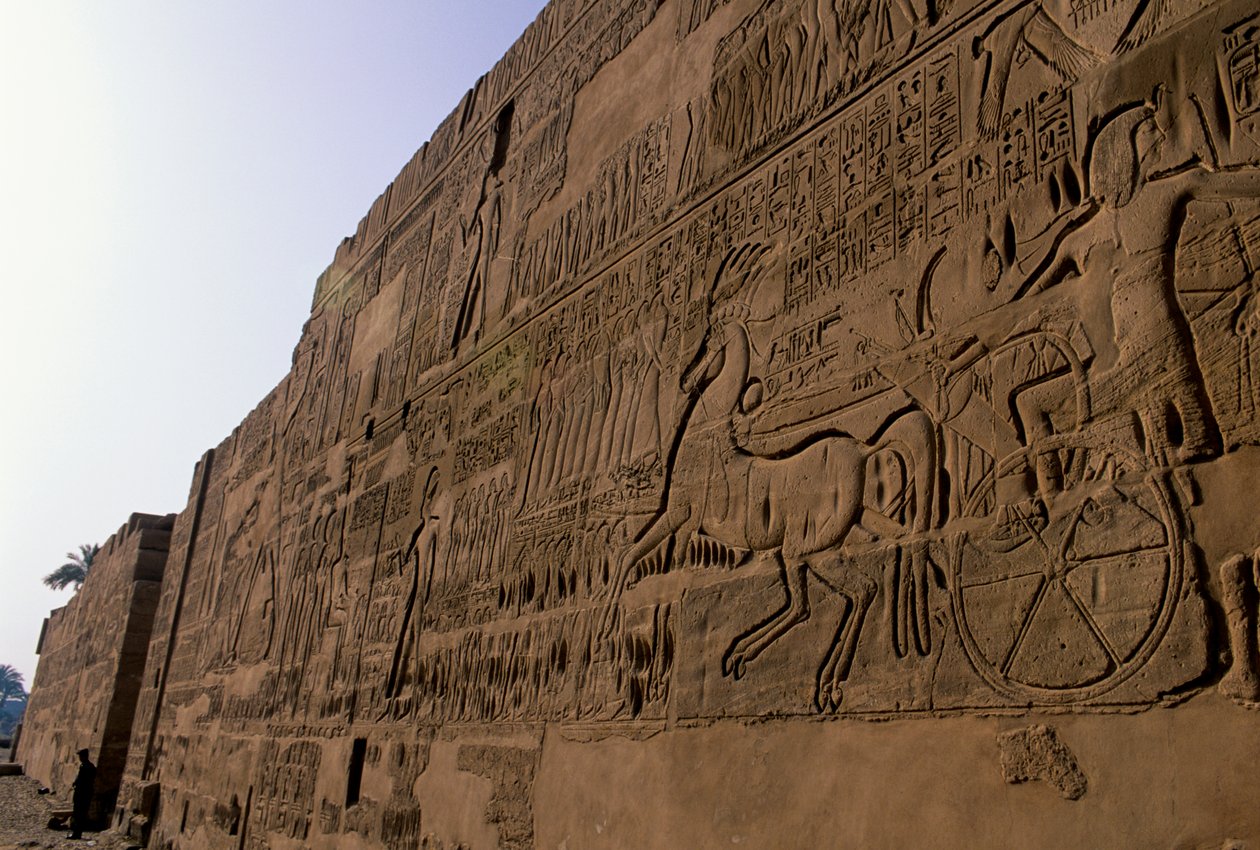 Egypt; mm6741; Bitva u Kadeše, Ramses II, chrám v Karnaku, 2001 (foto) od Kenneth Garrett