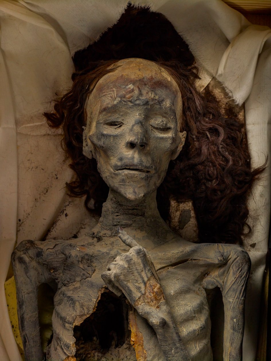 Mumie Tiye, manželky Amenhotepa III. a Tutovy babičky. 18. dynastie; Nový král..., 2005 (foto) od Kenneth Garrett