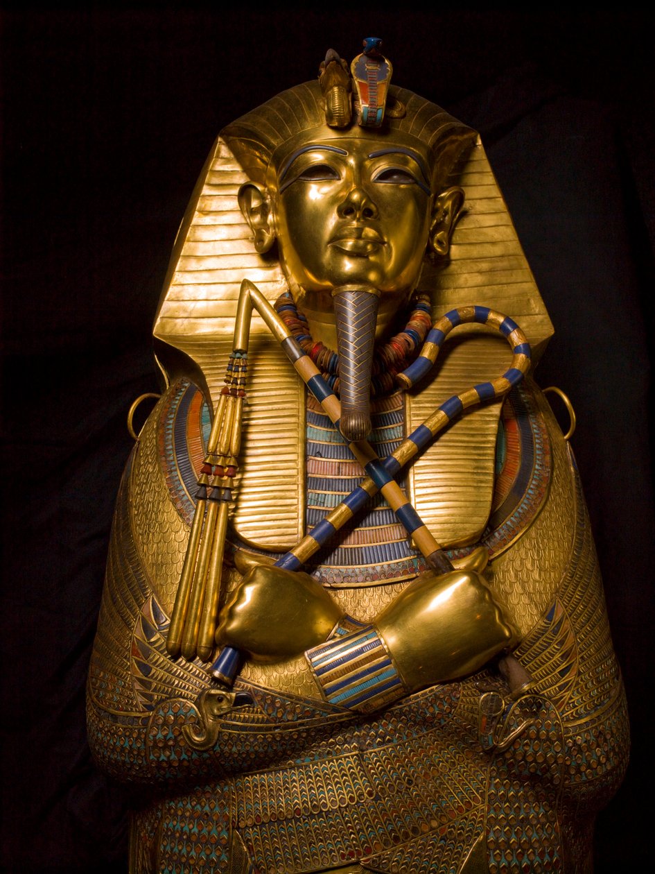 Sarkofág krále Tuta, MM7864, Král Tutanchamon, Egypt, Egyptské muzeum, Zlato, Sarkofág, 2009 (foto) od Kenneth Garrett
