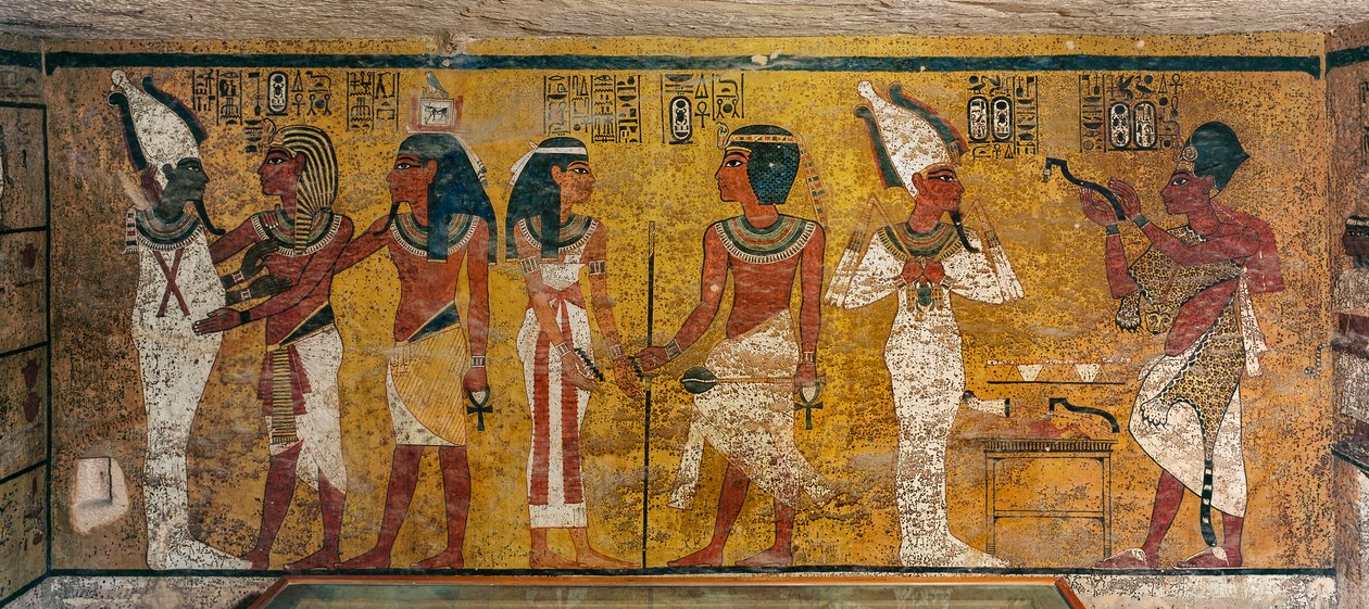 Nástěnná malba v hrobce krále Tutanchamona; Egypt; Nová říše; Tutanchamon; Údolí..., 2003 (foto) od Kenneth Garrett