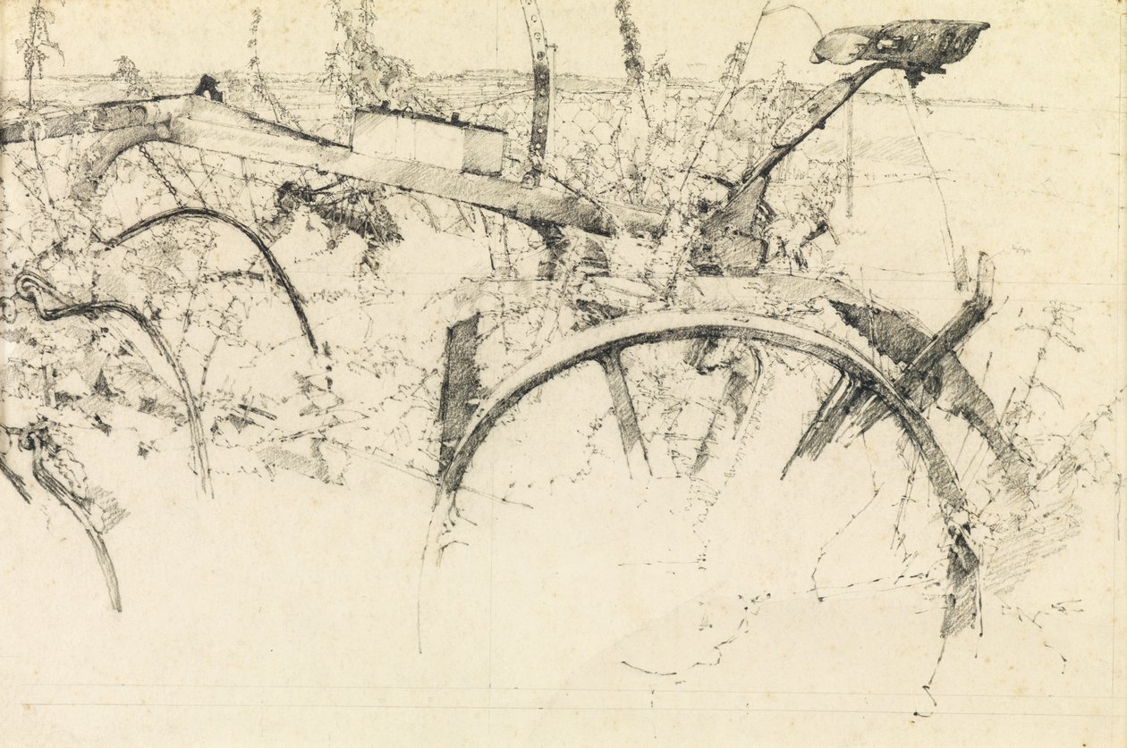 Studie starého pluhu (tužka) od Kenneth Newton