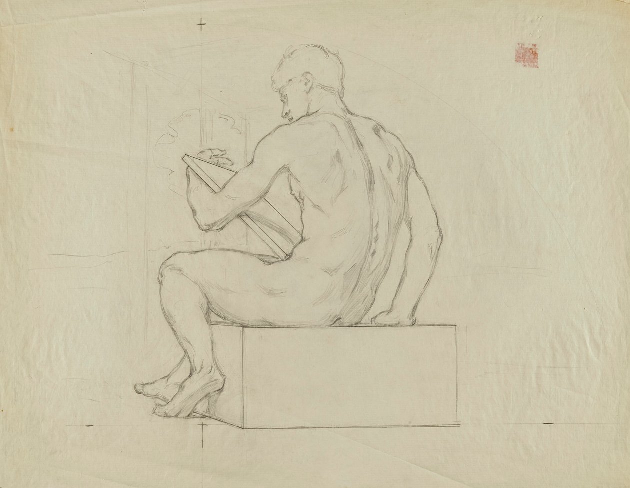 (Rotunda Kapitolu státu Iowa) (Výrobky, studie pro panel) od Kenyon Cox