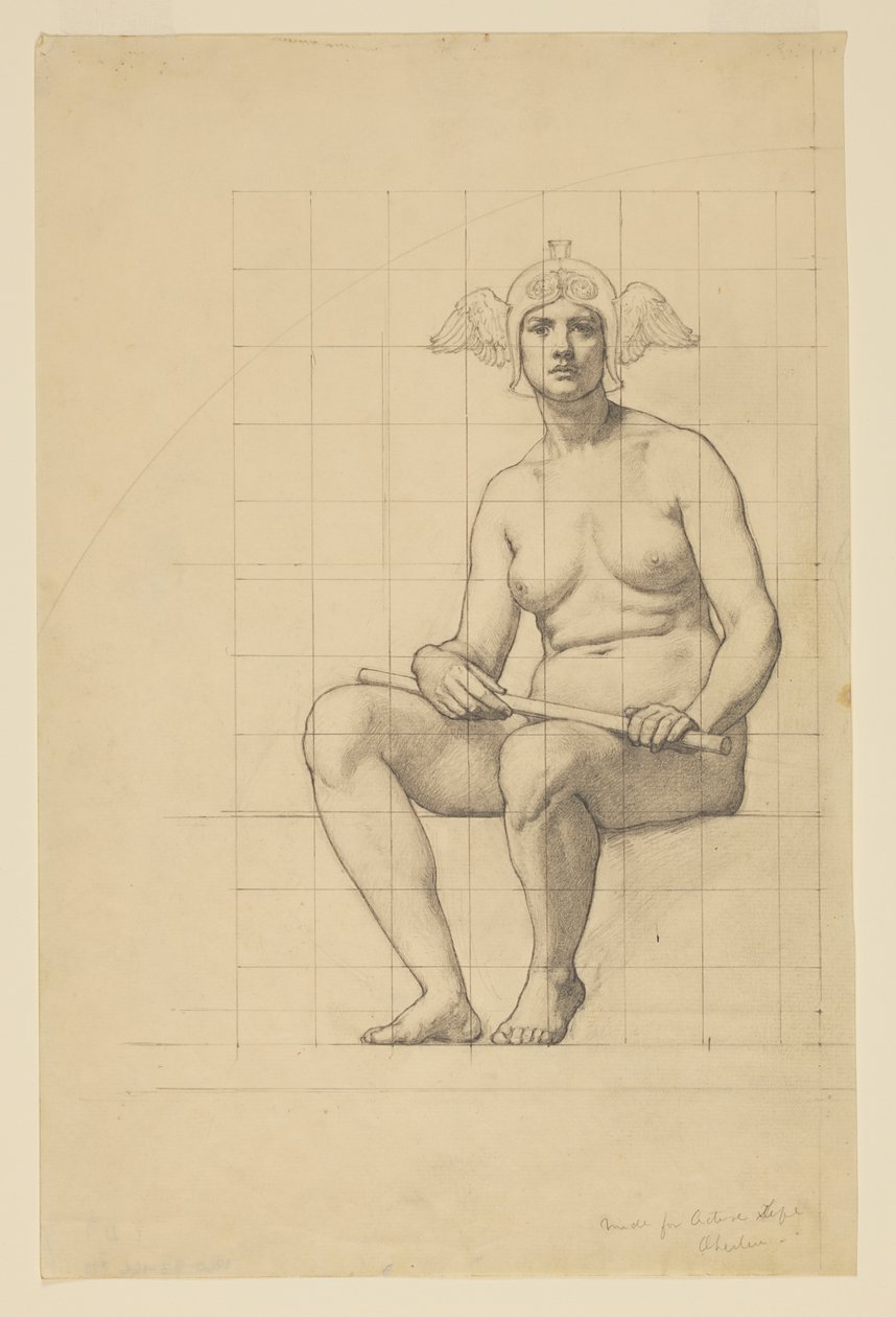 Nahé studium pro "The Active Life", Lunette v administrativní budově, Oberlin College, Oberlin, OH od Kenyon Cox