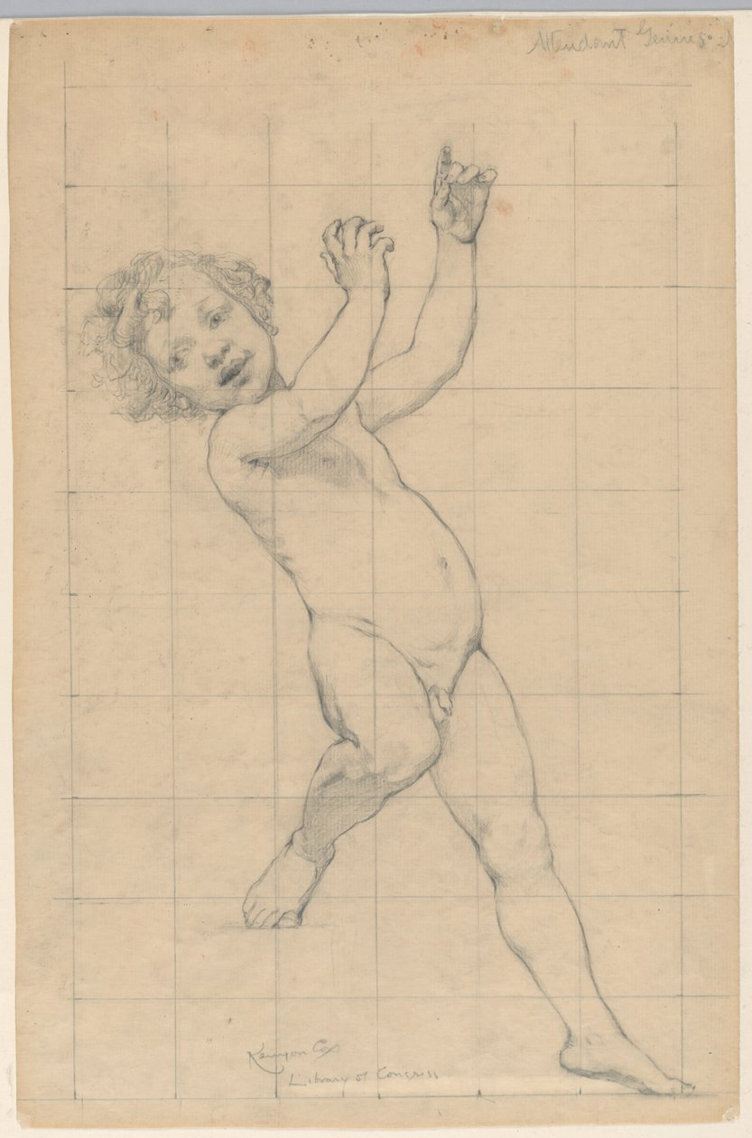 Studium pro "Genius", "The Arts", Library of Congress, Washington D.C. od Kenyon Cox