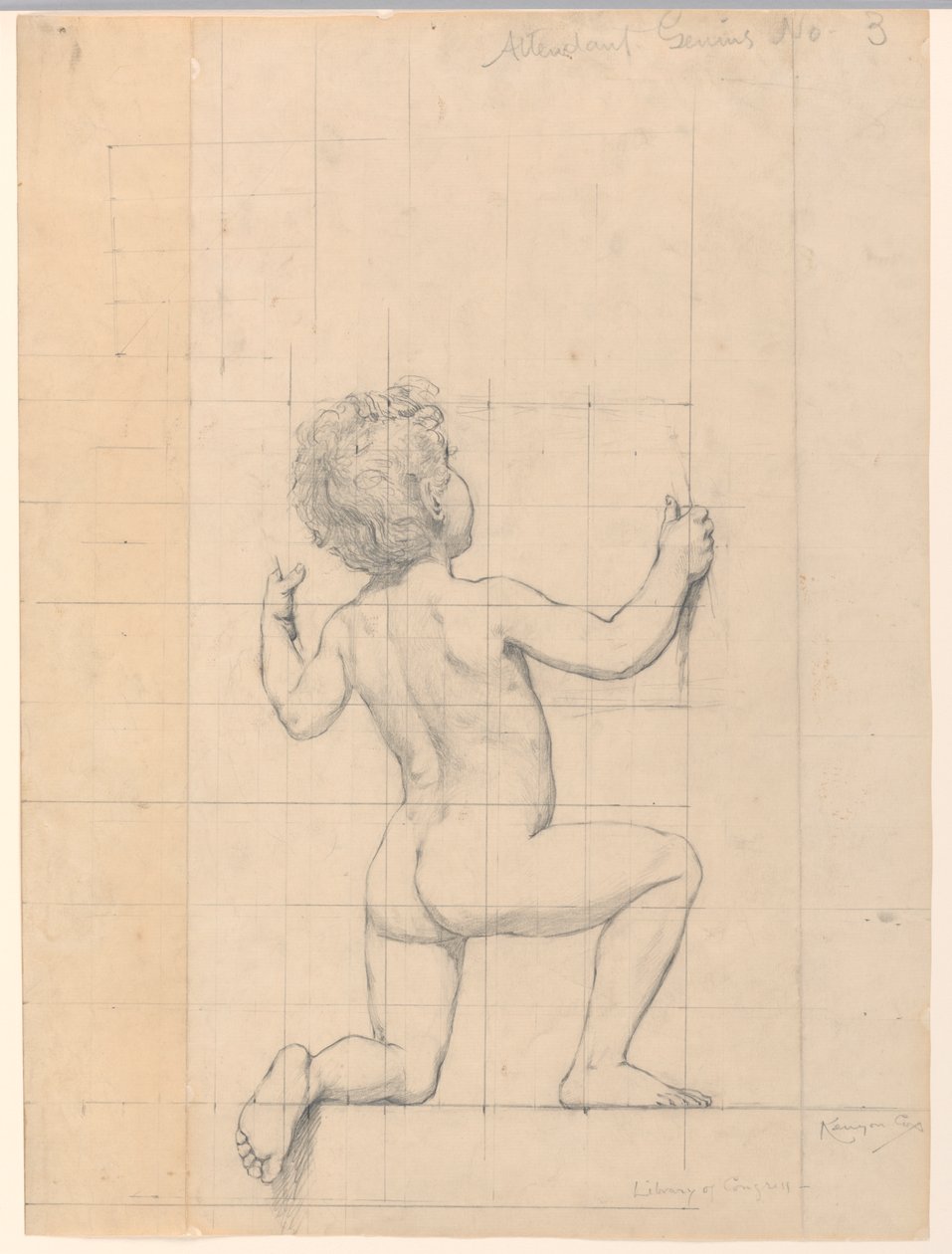 Studium pro "Genius", "The Arts", Library of Congress, Washington D.C. od Kenyon Cox