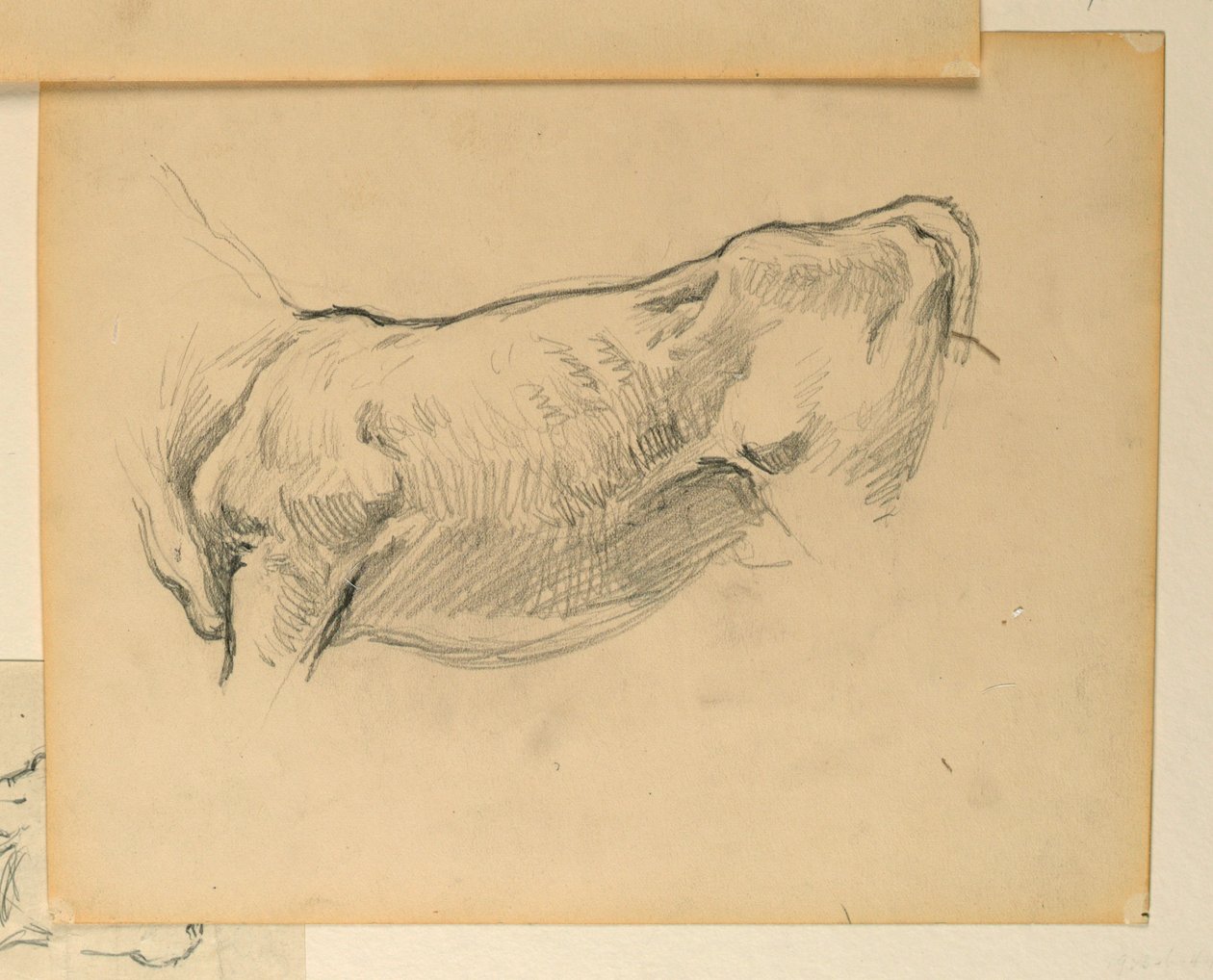 Studie pro "Herding", "Pokrok civilizace: Lov, pastevectví, zemědělství", State Capitol, Des Moines, IA od Kenyon Cox