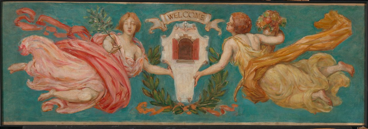 Studium na Mural v hotelu Manhattan, Peace and Plenty, ca. 1901. od Kenyon Cox