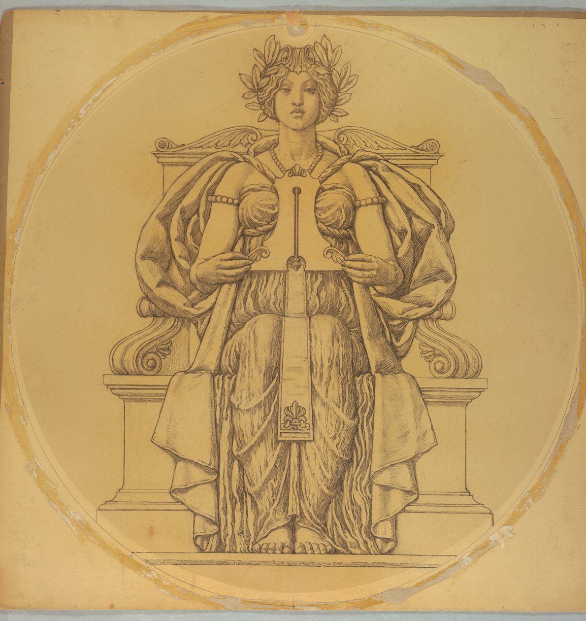 Studujte na "Rectitude," Lunette v Hudson County Courthouse, Jersey City, NJ od Kenyon Cox