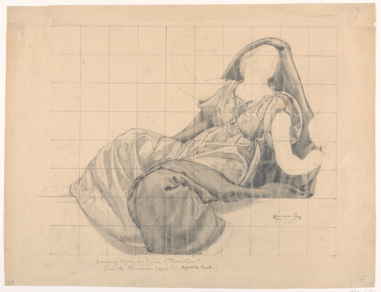 Studie na téma „The Common Law“, „The Reign of the Law“, Appellate Division Court House, New York, NY od Kenyon Cox