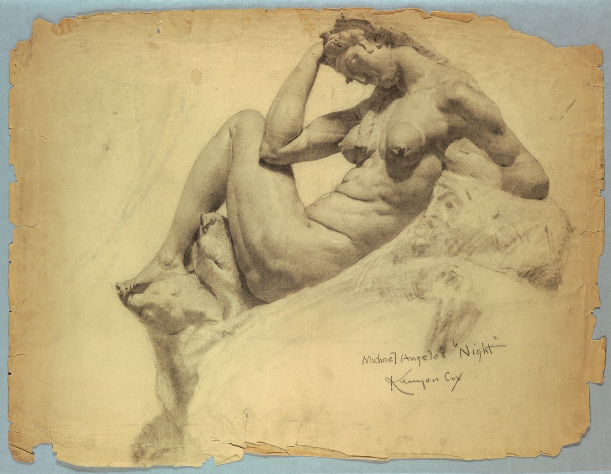 Studie Michelangelovy "Noci" od Kenyon Cox