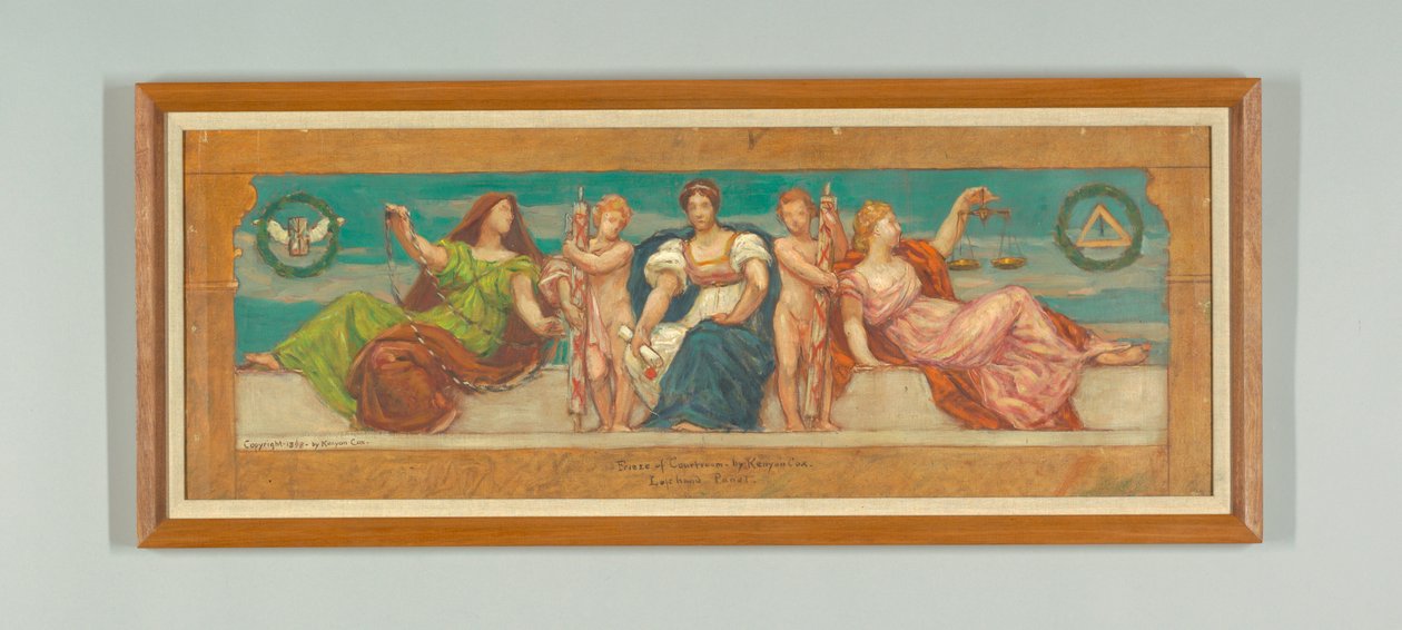 Common Law, studie pro levý panel „The Reign of Law“, Frieze pro odvolací soud, New York od Kenyon Cox