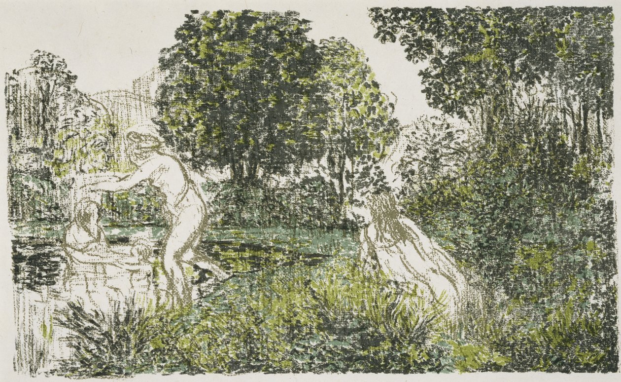 Les Baigneuses (Lupáci), 1899-1900 (barevná litografie) od Ker Xavier Roussel