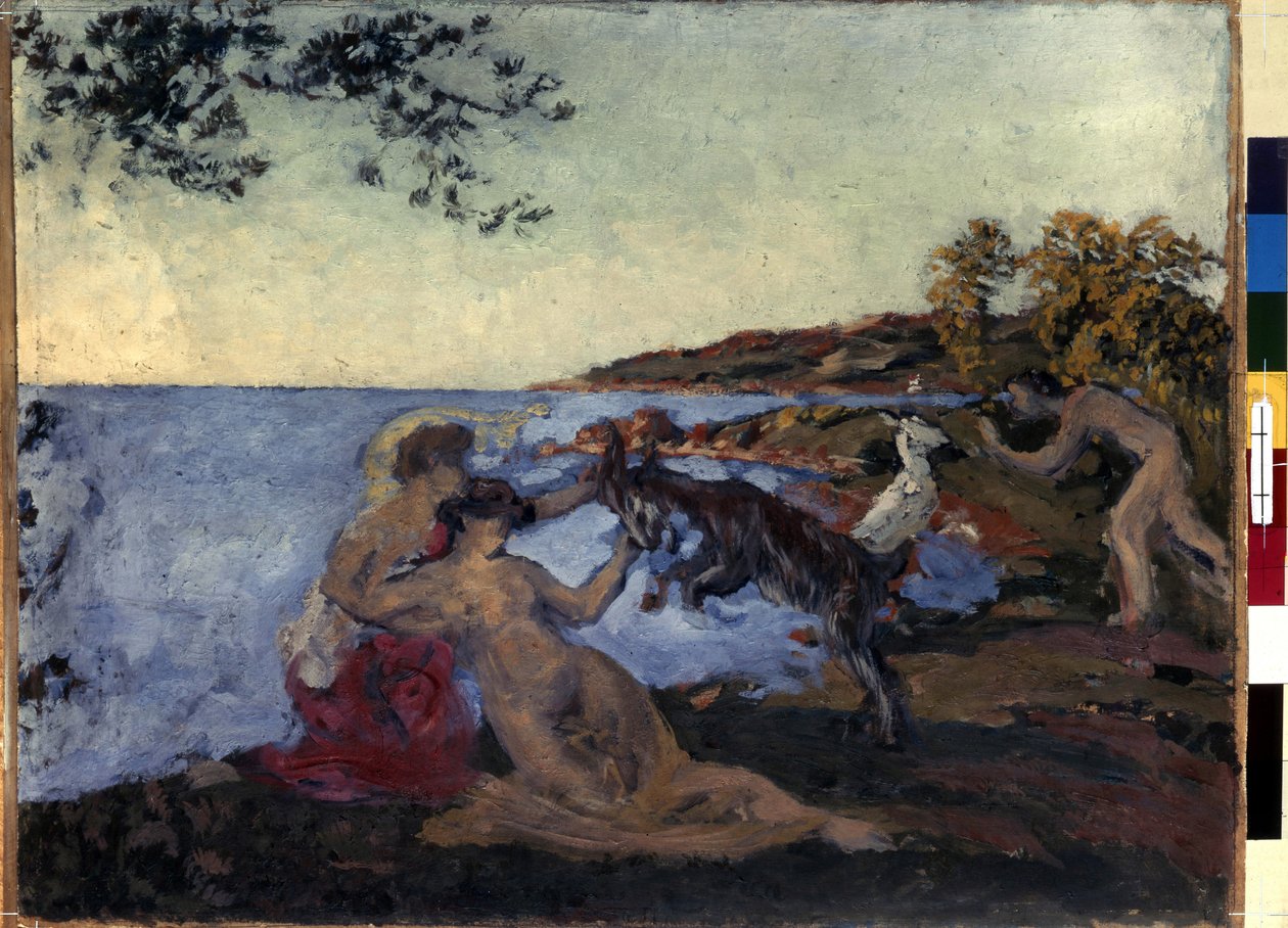Mytologický vzor. Obraz Ker Xavier Roussel (1867-1944), kolem roku 1903. Olej na kartonu. Nabis. Rozměr: 47 x 62 cm. Muzeum Ermitáž, Petrohrad (Saint-Petersburg) od Ker Xavier Roussel