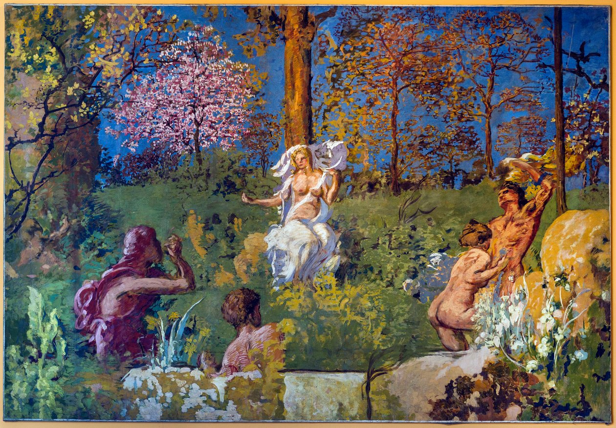 Fontána mládí (malba lepidlem na plátno) od Ker Xavier Roussel