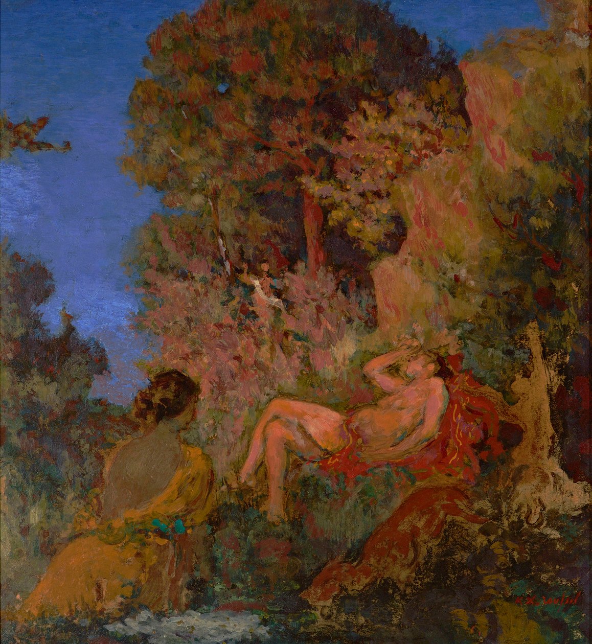 Spící Diana 1924 (olej na plátně) od Ker Xavier Roussel