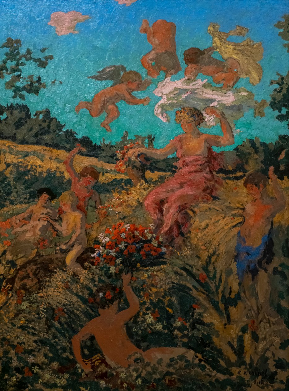 Diptych Bakchův triumf (Pastorační festival). od Ker Xavier Roussel