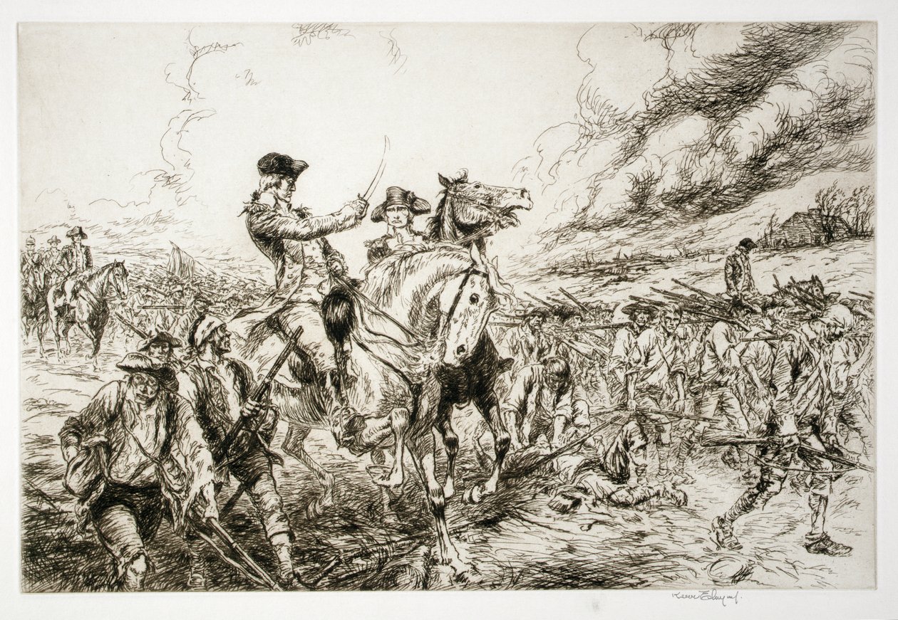 George Washington ve Valley Forge od Kerr Eby