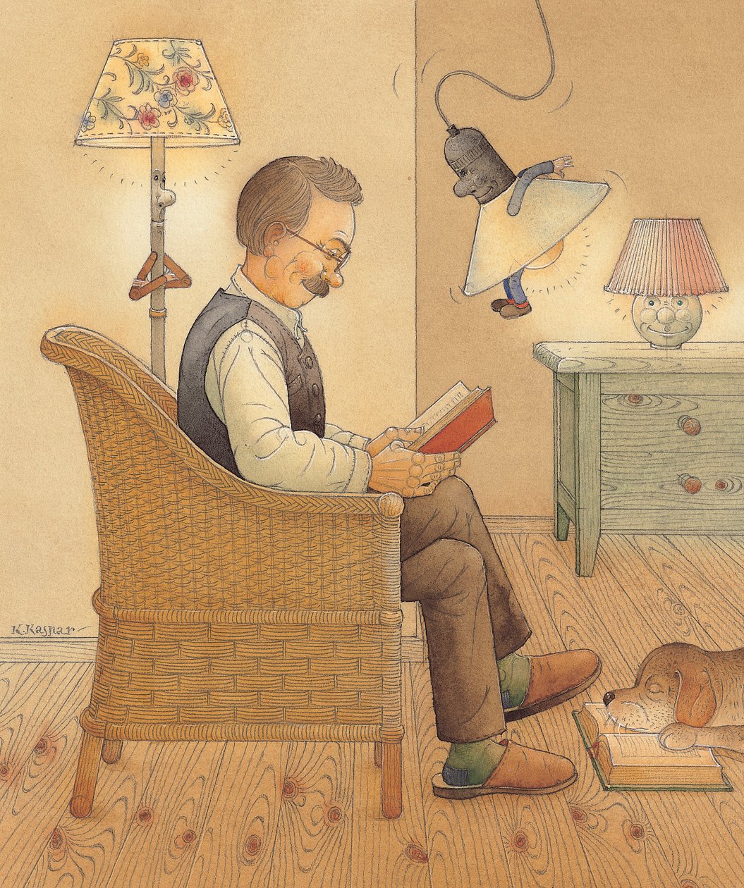 Lampa, 2005 (wc na papíře) od Kestutis Kasparavicius