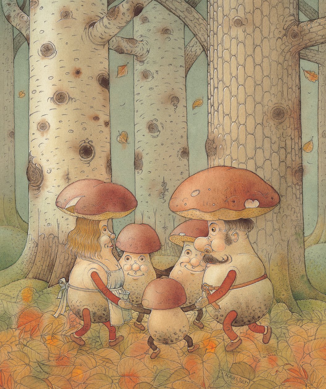 Houby, 2005 (wc na papíře) od Kestutis Kasparavicius