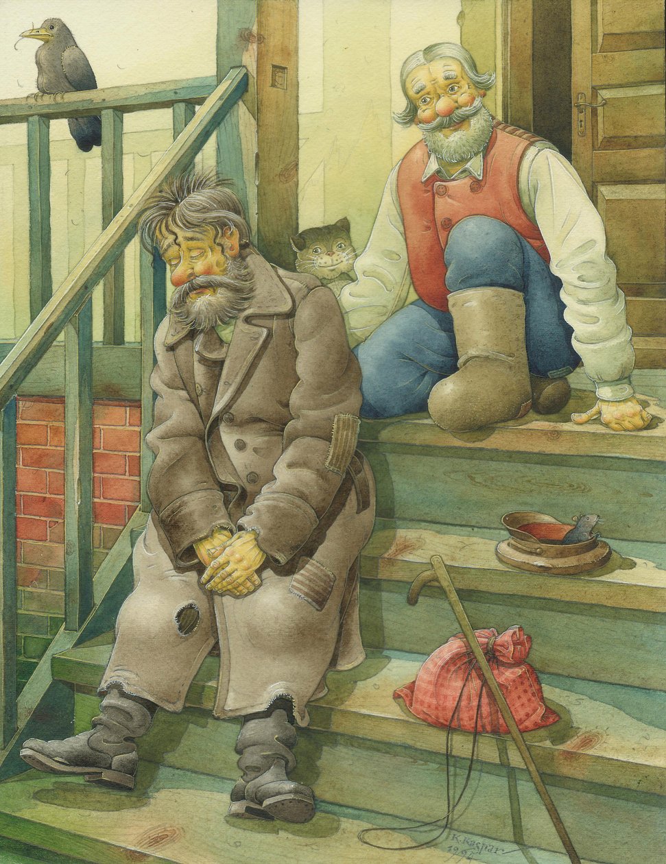 Russian Scene 08, 1994 (wc na papíře) od Kestutis Kasparavicius