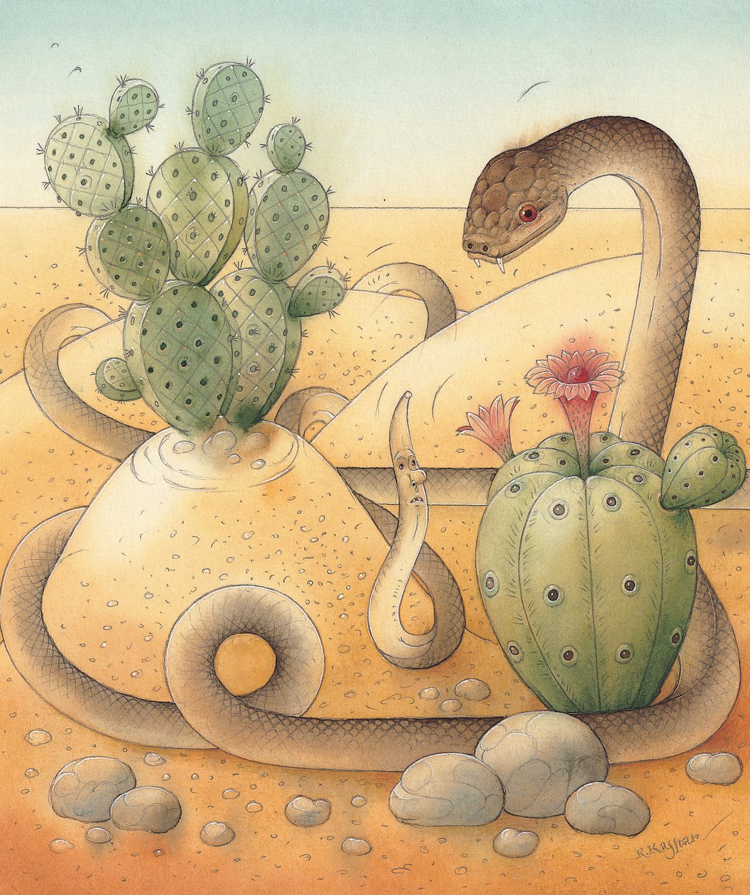 Snake, 2005 (wc na papíře) od Kestutis Kasparavicius