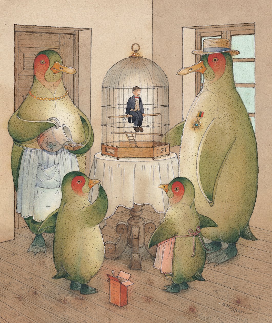 Songman, 2003 (wc na papíře) od Kestutis Kasparavicius