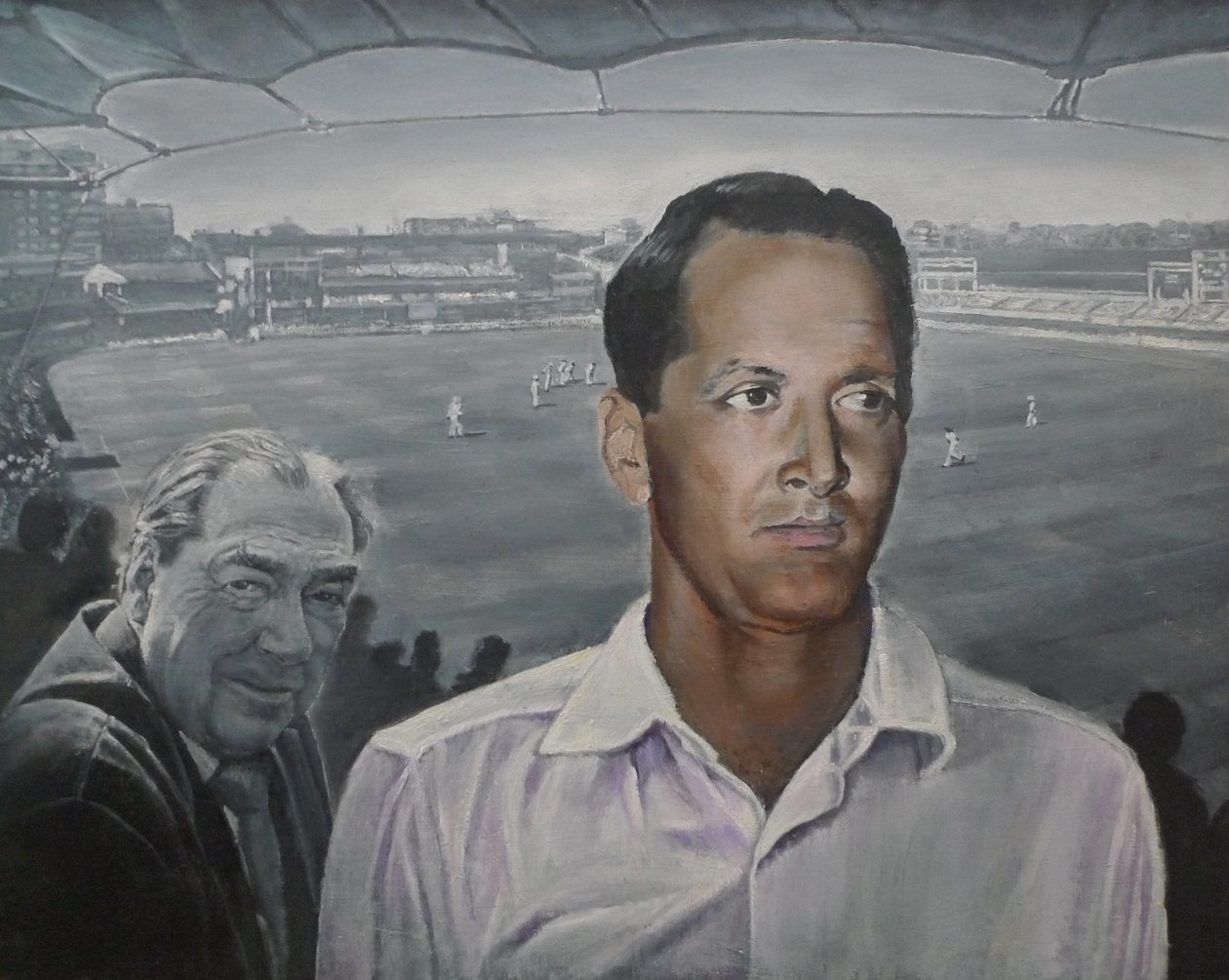 „Dolly“ s Johnem Arlottem At Lords (malba) od Kevin Parrish