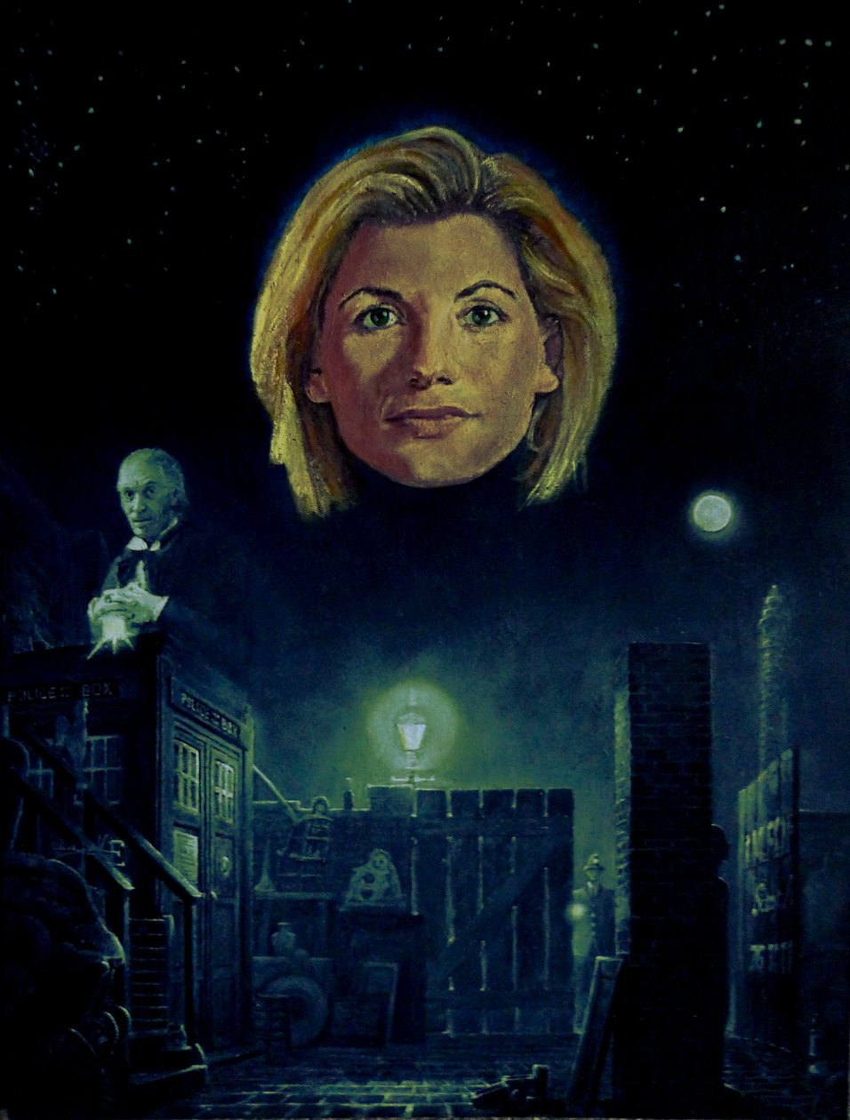 Třináctý doktor (Doctor Who) (malba) od Kevin Parrish