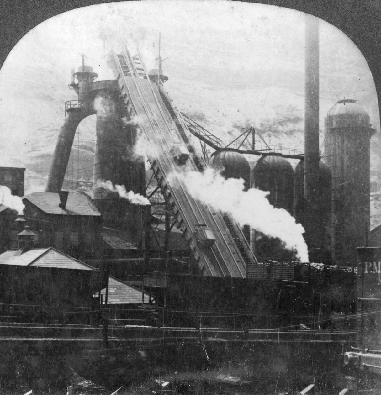 Vysoká pec, Pittsburgh, Pennsylvania, USA, počátek 20. století od Keystone View Company