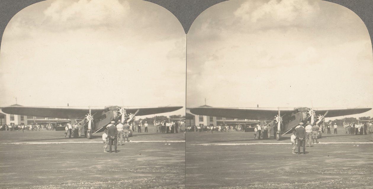 Skupina 3 sterografických pohledů na letectví, včetně bratří Wrightů, 1900-1929. od Keystone View Company