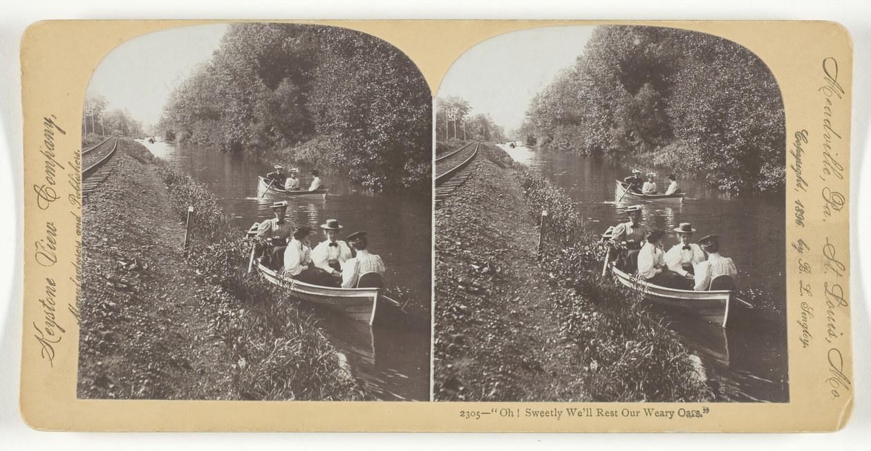 Ach! Sladce odpočineme našim unaveným veslům, 1896. od Keystone View Company