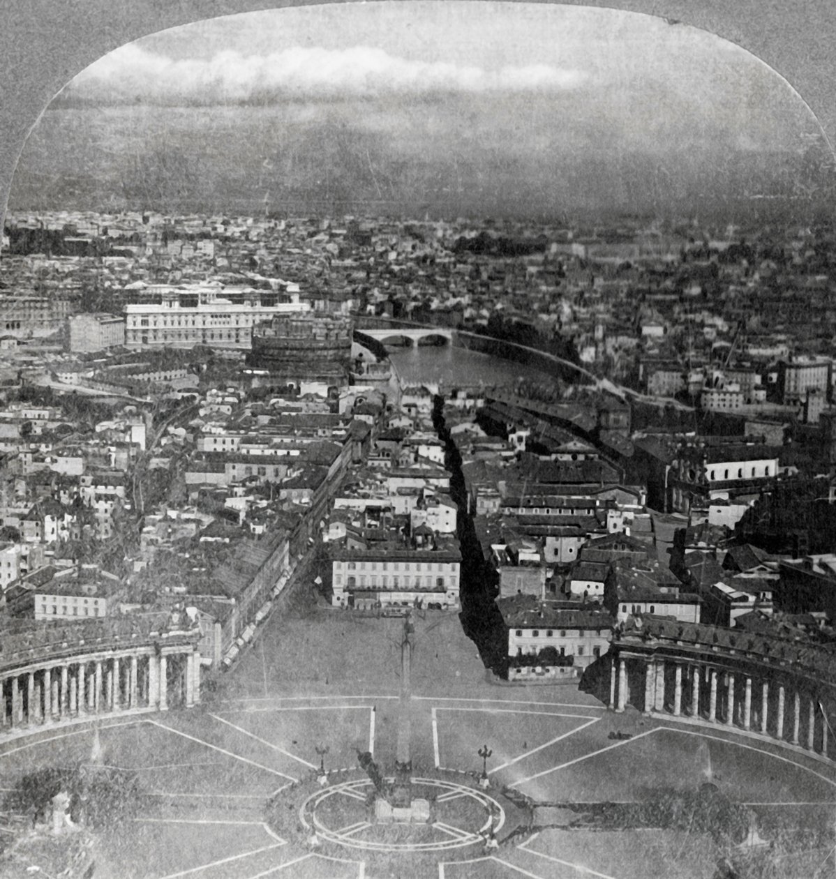 Řím, věčné město, z balkonu St. Peters Itálie, 1904. od Keystone View Company