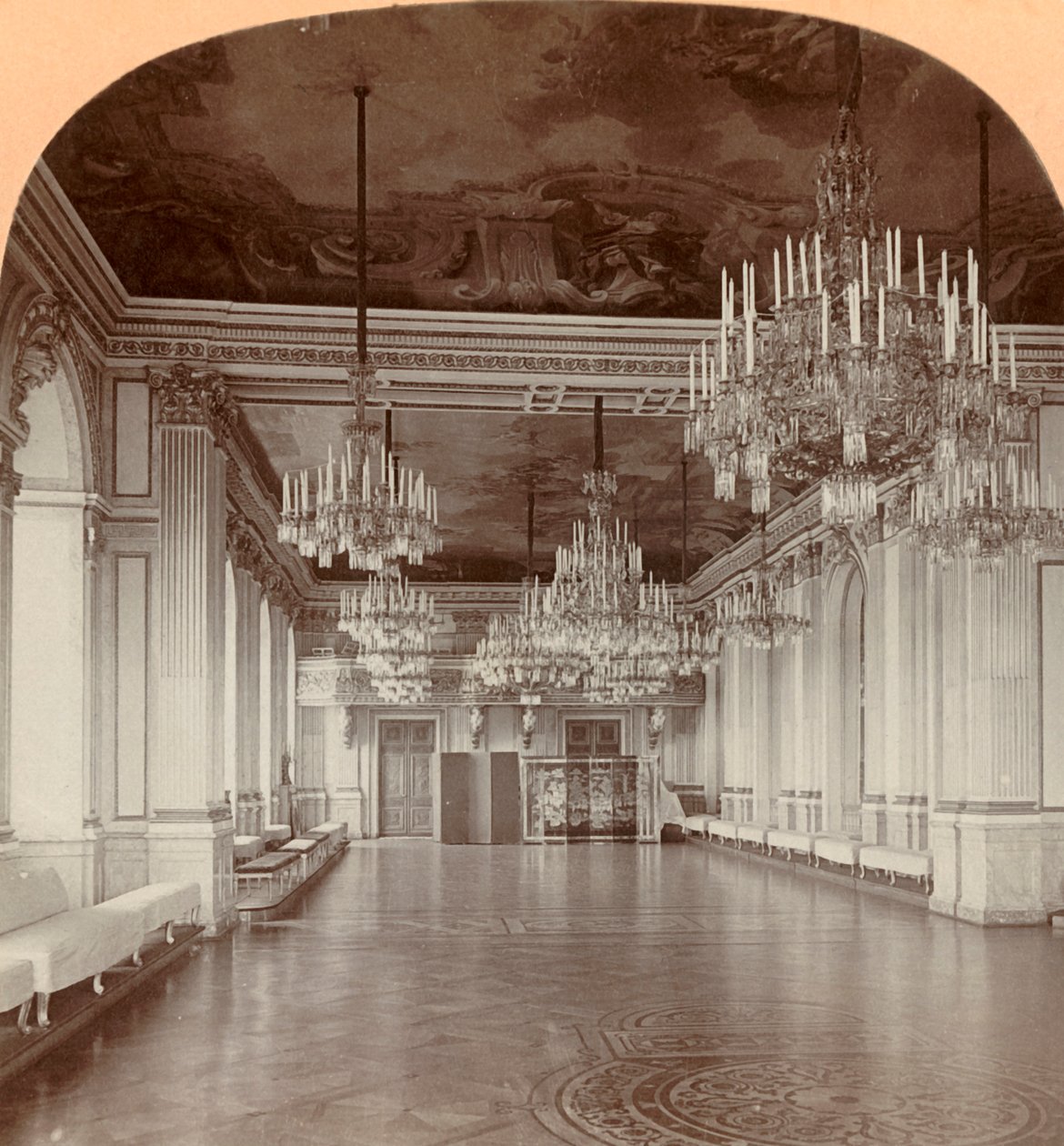 Taneční sál, Královský palác, Stockholm, Švédsko, 1901. od Keystone View Company