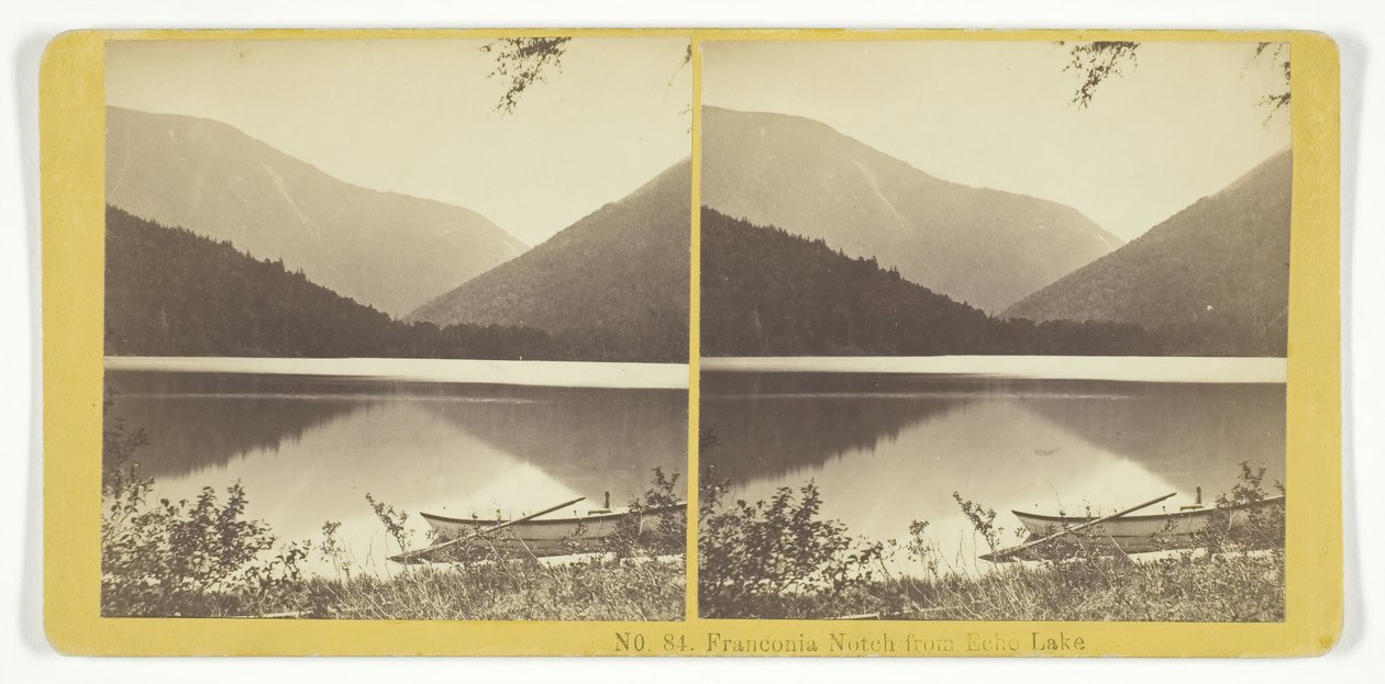 Franconia Notch from Echo Lake, 185575. Tvůrci: Kilburn Brothers, BW Kilburn. od Kilburn Brothers, BW Kilburn