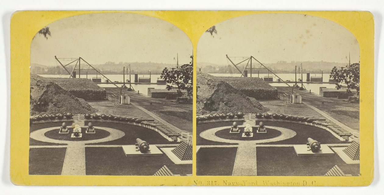 Navy Yard, Washington D.C., 185575. Tvůrci: Kilburn Brothers, BW Kilburn. od Kilburn Brothers, BW Kilburn