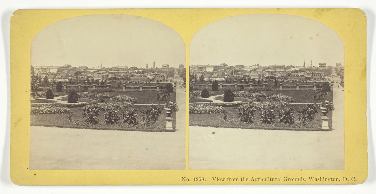 View from the Agricultural Grounds, Washington, D.C., 185575. Tvůrci: Kilburn Brothers, BW Kilburn. od Kilburn Brothers, BW Kilburn