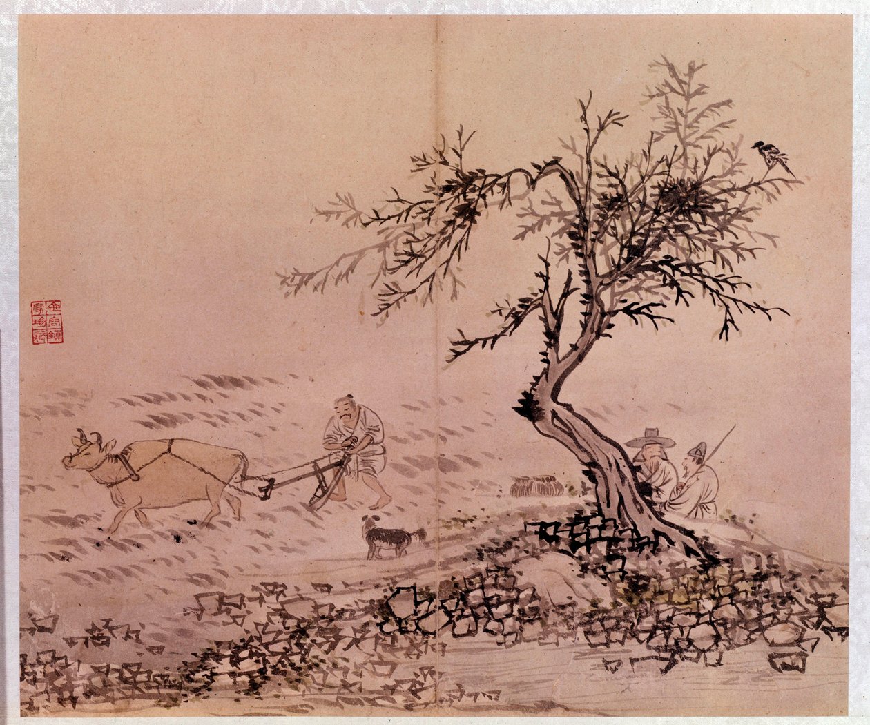 Art coreen: scéna orby. Tisky Kim Hong-do (Kim Hong Do) nebo Danwon (1745-cca 1806) od Kim Hong Do