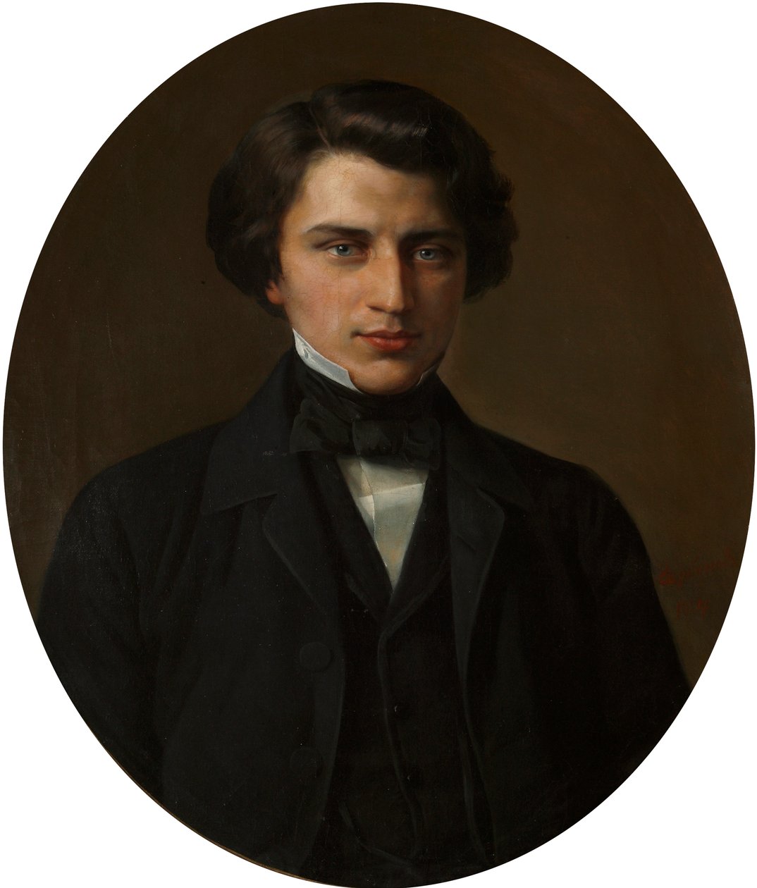 Portrét básníka Vladimira Zhemchuzhnikova, 1830-1884, 1854. od Kirill Antonovich Gorbunov