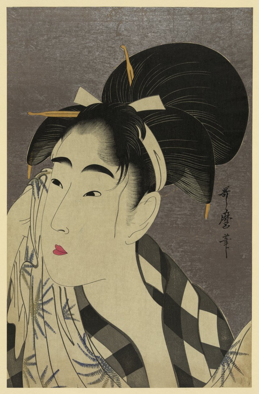 Žena v teplácích od Kitagawa Utamaro