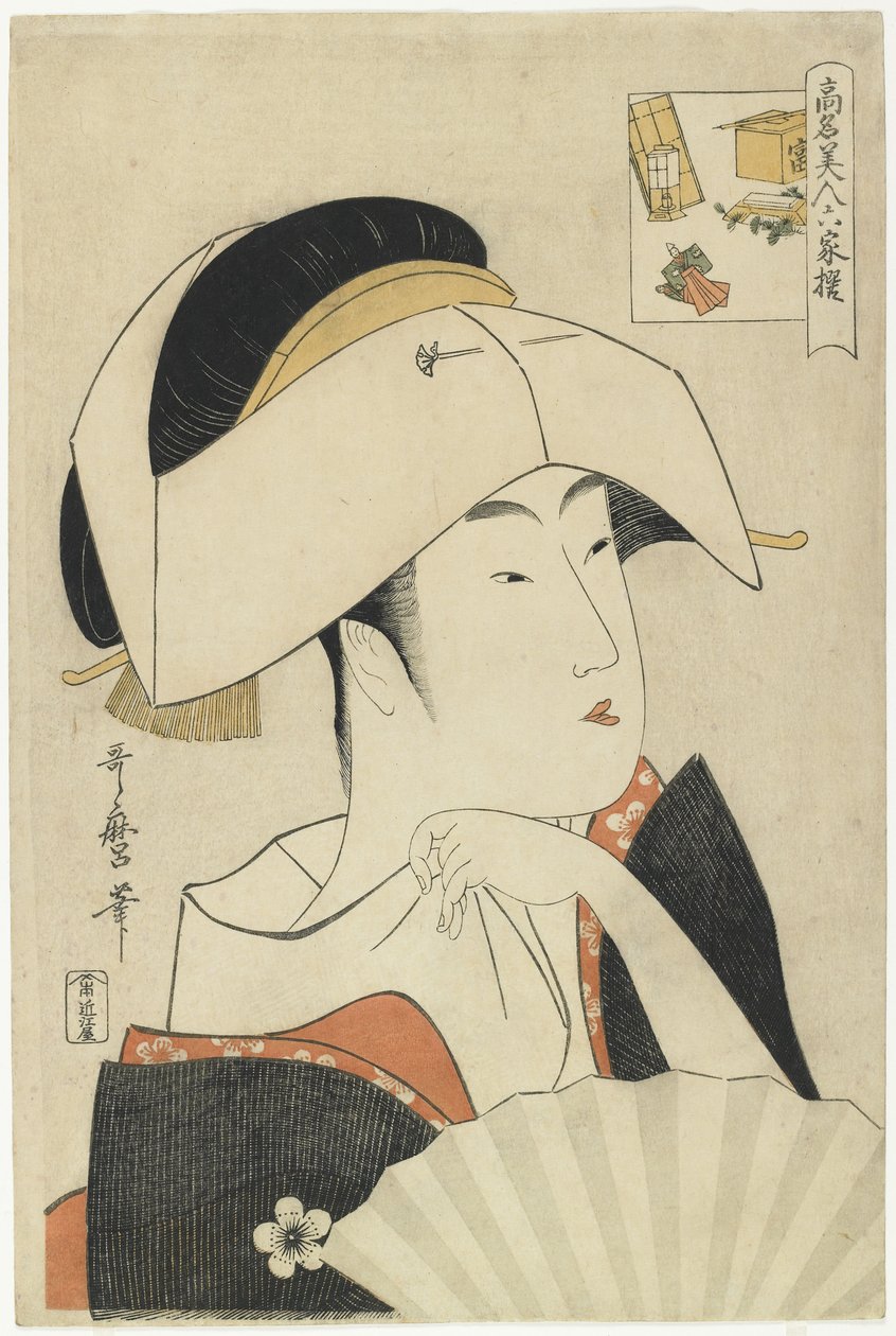 Portrét Tomimota Toyohiny, 1795-1796 od Kitagawa Utamaro