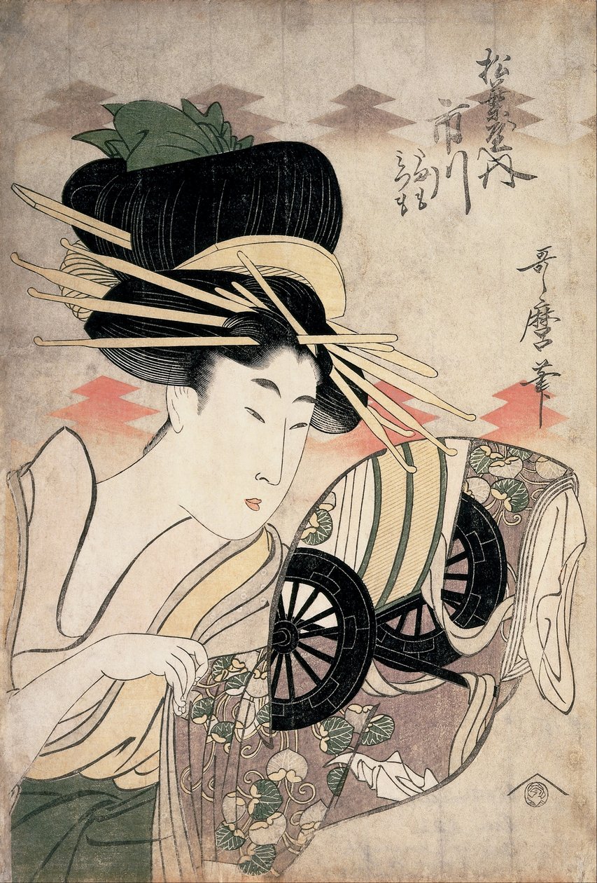 The Courtesan Ichikawa of the Matsuba Establishment od Kitagawa Utamaro
