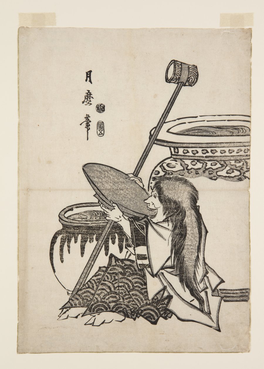 Shoujyou (barevný dřevěný tisk) od Kitagawa Tsukimaro