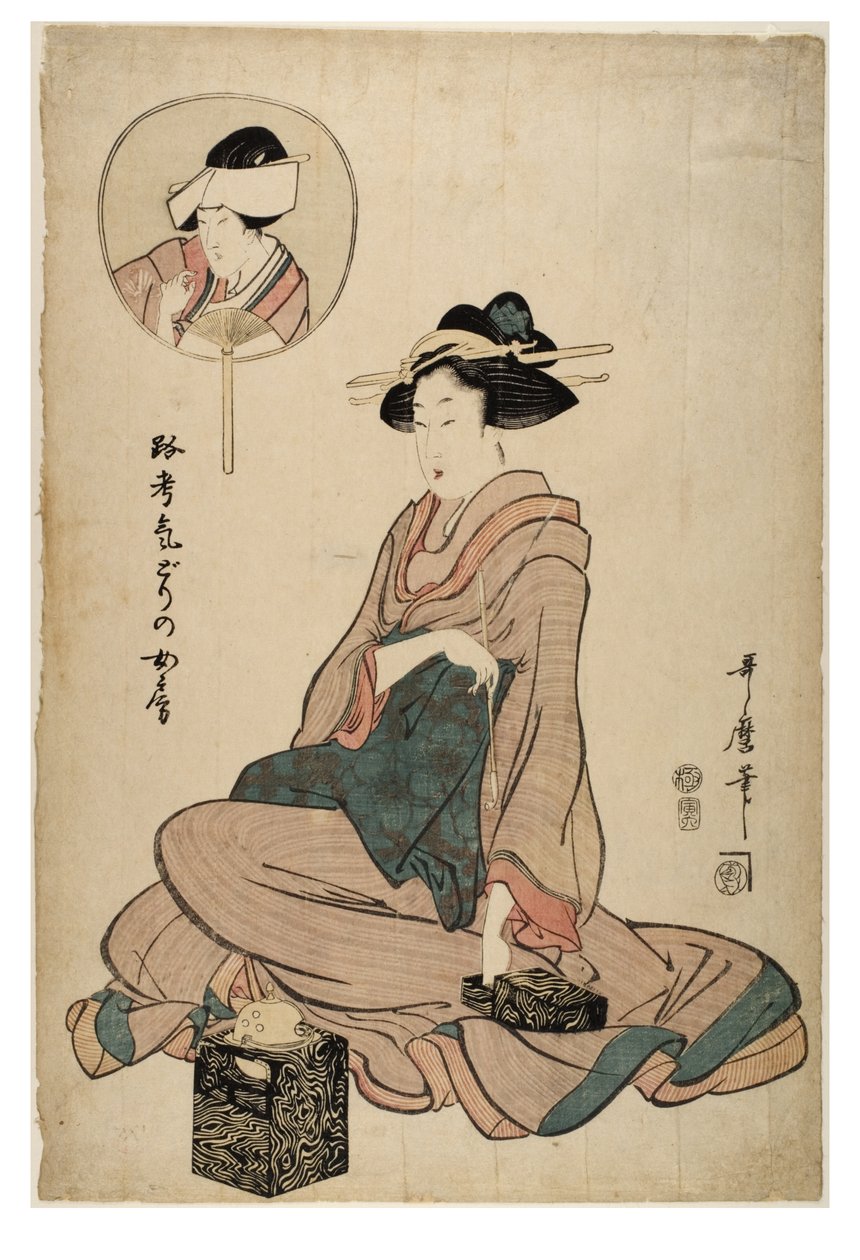 Herec Segawa Roko na způsob manželky od Kitagawa Utamaro