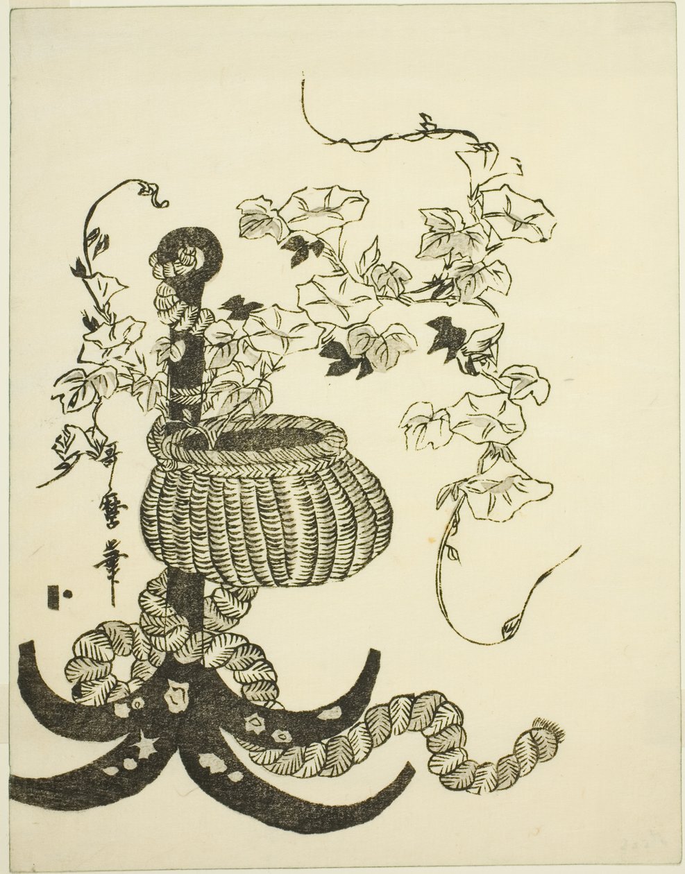 Uspořádání ranních sláv (Asagao) od Kitagawa Utamaro