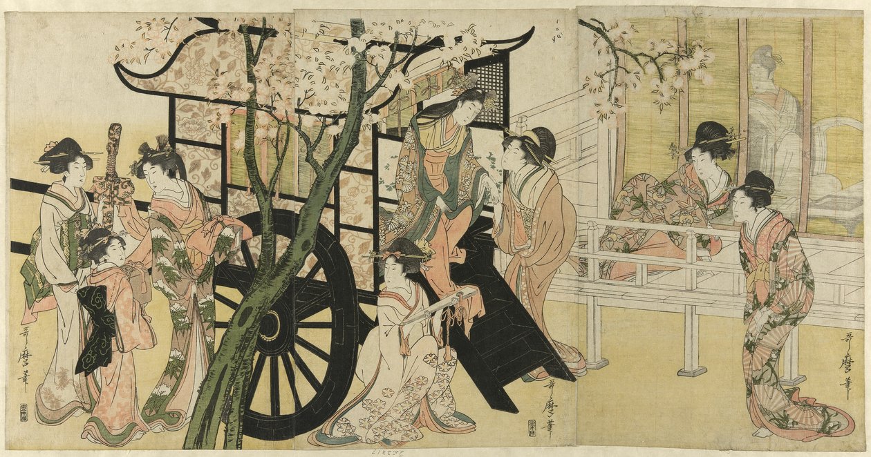 Imperiální kočár od Kitagawa Utamaro