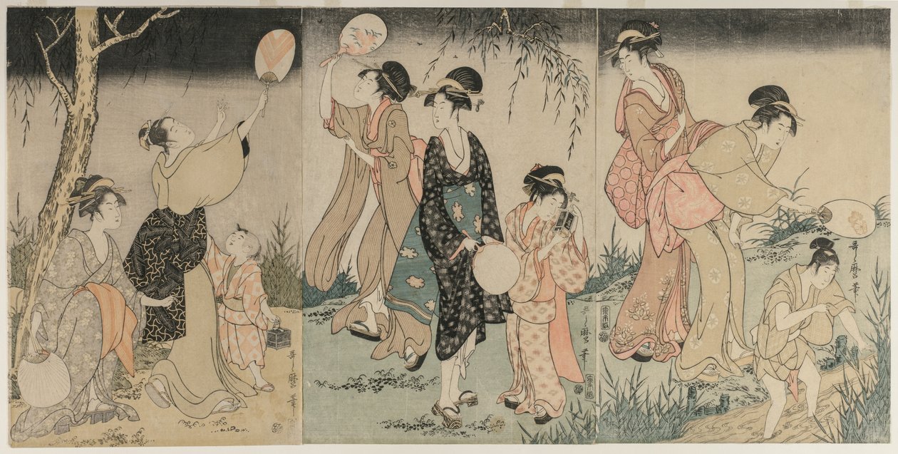 Chytání světlušek, c. 1796-1797. od Kitagawa Utamaro